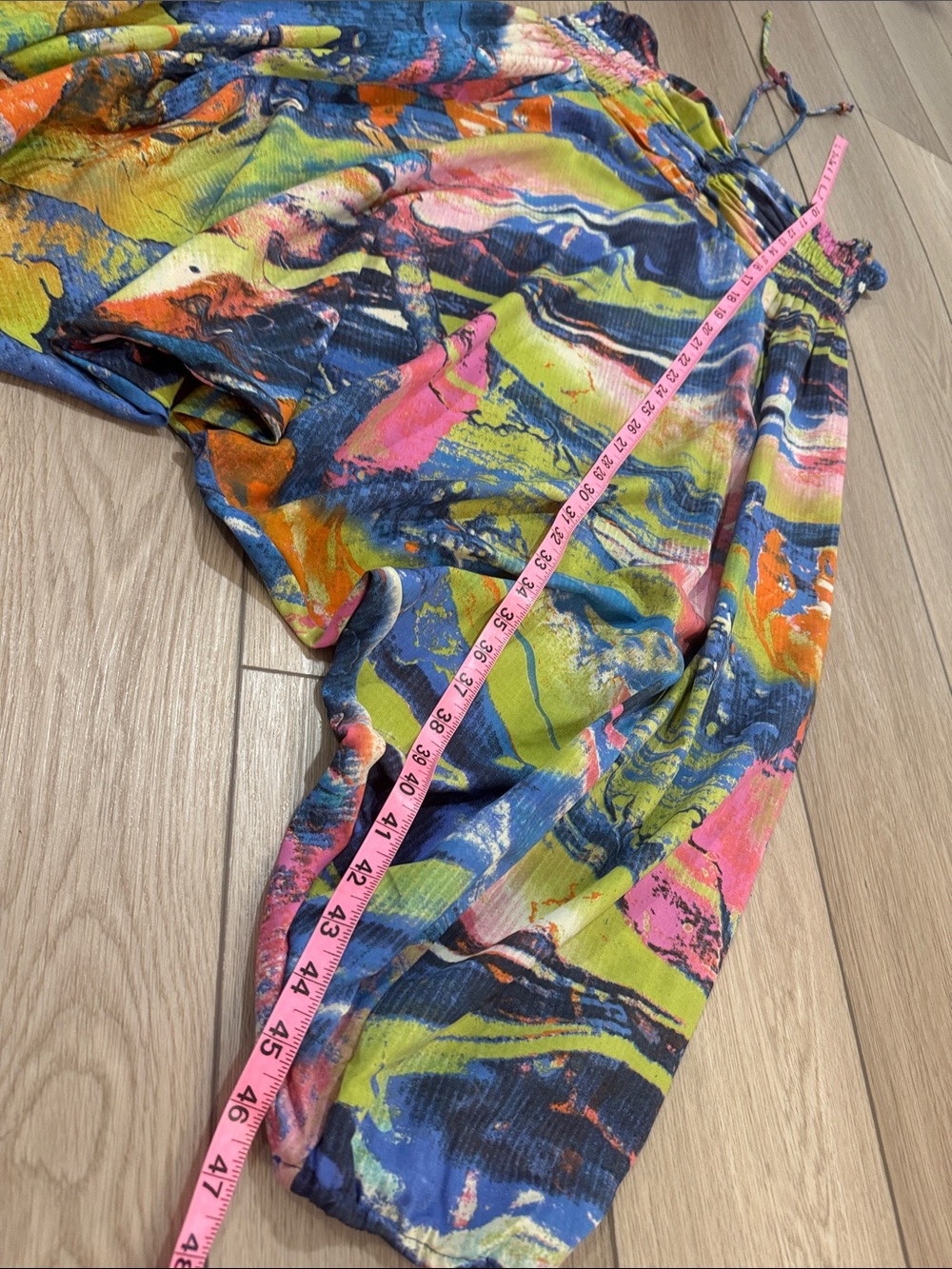 Harlem Jumpsuit All Over Print Halter Top Sz S/M Hippie Festival Bright - Picture 4 of 7